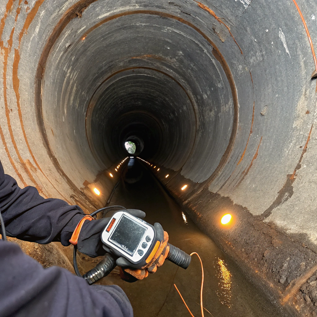 Sewer inspection camera monitor